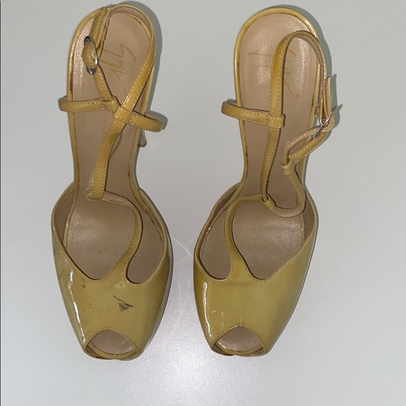 Giuseppe Zanotti peep toe 2 color Platform Strappy Heel Pumps Patent Leather - Picture 3 of 12